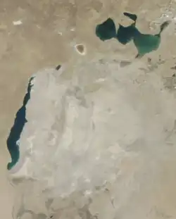 El mar de Aral en agosto de 2024.