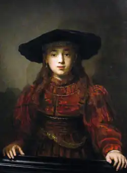 Niña en un marco, Rembrandt 1641