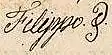 Firma de Felipe I de Parma