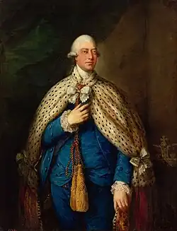 Retrato de Jorge III del Reino Unido en túnicas parlamentarias (1785), Castillo Real de Varsovia