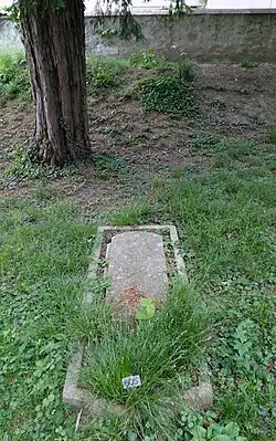 Tumba de Jaques Denis en el cementerio Des Rois de Ginebra