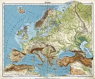 Topografía de Europa