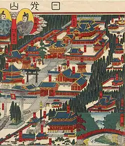 Mapa de Nikkō Tōshō-gū (antes de 1912)