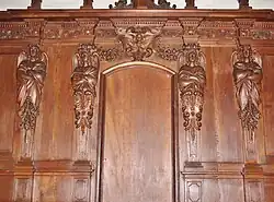 Términos alados en la capilla Sainte-Croix de la iglesia de los Cartujos (escultor Artus Legoust).