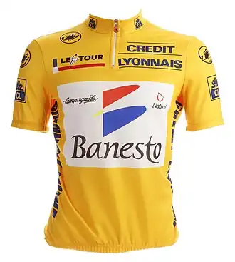 El maillot amarillo ganado por Miguel Indurain en el Tour de Francia 1995