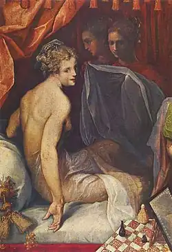 Detalle de La toilette de Hyante et Climène, de Toussaint Dubreuil (finales del siglo XVI), Museo del Louvre.[6]​