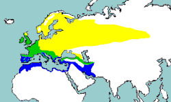 alt= Zona de cría Zona invernal Presente todo el año