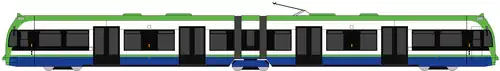 Diagrama de un tranvía Tramlink Flexity Swift