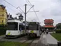 un par de convoyes en la estación de De Haan.