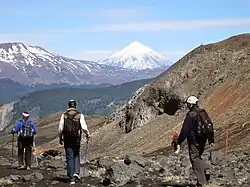 Trecking con vista al volcán Villarrica.