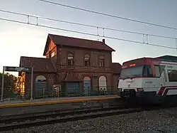 Salida del tren a la estación de Otero-Herreros