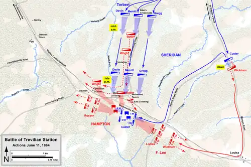 Primer día (11 de junio de 1864) &nbsp;&nbsp;&nbsp;&nbsp;&nbsp;Confederación&nbsp;&nbsp;&nbsp;&nbsp;&nbsp;Unión