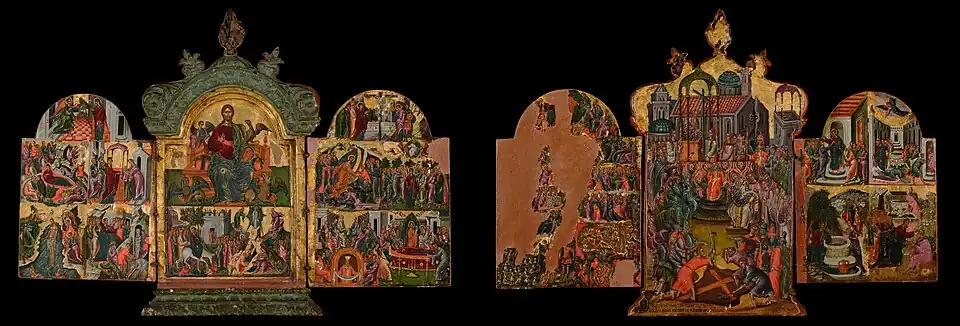 Dos trípticos entre 1580 y 1600