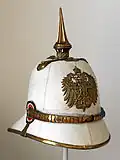 Tropenhelm alemán, casco del diplomático y espía alemán Wilhelm Wassmuss, sobre 1910.