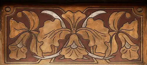 Esgrafiado del n.º 17 de la calle Renée Prinz en Jambes (Charles Trussart)