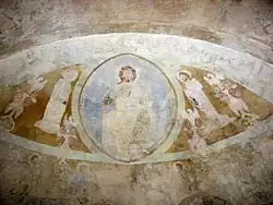 Pinturas polícromas del siglo&nbsp;XII en el ábside occidental