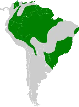 Distribución geográfica del zorzal cuelliblanco.
