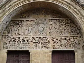 Tímpano de Santa Fe de Conques (finales del siglo XI).