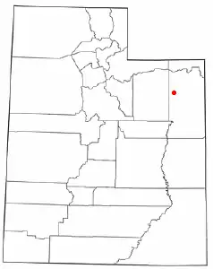 Localización de Randlett, Utah