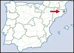 Distribución de Unio ravoisieri en la península ibérica.