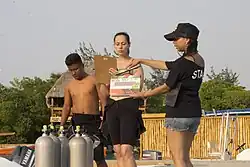 Foto durante el Rodaje en Big French Key.