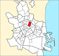 Localización del barrio dentro de Valencia
