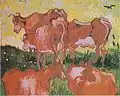 Vincent van Gogh, Vacas (copia de Jordaens), 1890, Palais des Beaux-Arts de Lille, Francia.