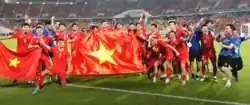 Vietnam celebrando su tercer título regional.