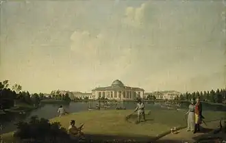Iván Stárov, el Palacio Táuride (1783-1789), en una tela del siglo XVIII