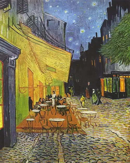 Vincent Van Gogh, Terraza de café por la noche, 1888.