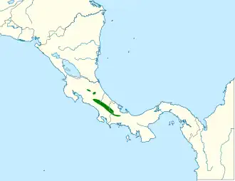 Distribución geográfica del vireo aliamarillo.