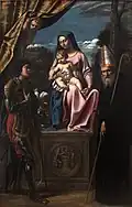 Virgen con el niño entre San Benito y San Quintín (1618).