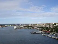 Vista de Gotemburgo desde el puente de Älvsborgs