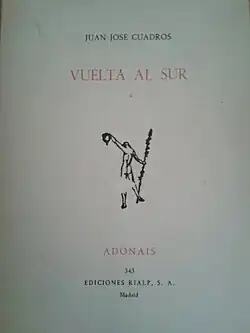 Portada del libro Vuelta al Sur (1977)