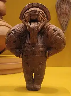 Pito de barro de la cultura tairona (Colombia), en la colección arqueológica del LACMA.