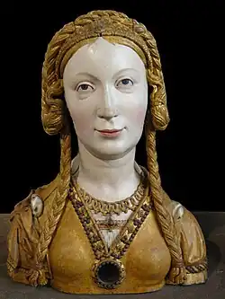 Relicario de una santa (roble, pintura, dorado, 1520-30)