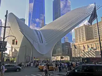The Estación del PATH del World Trade Center en Nueva York por Santiago Calatrava, 2016.