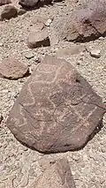 Scattered rock petroglyphs dot the Wadi Saham, Fujairah