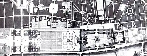 La planta del Palacio nacional según De Wailly