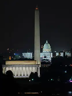 Monumento a Lincoln, Obelisco de Washington y el Capitolio de los Estados Unidos (2007)