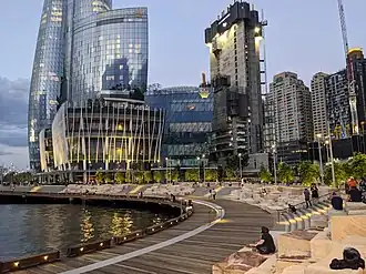 Vista desde Waterman's Cove al atardecer