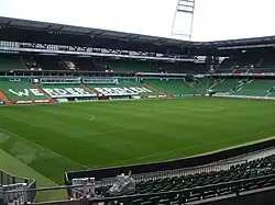El nuevo interior del estadio en Agosto de2011.