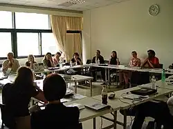 Disposición de la sala en O