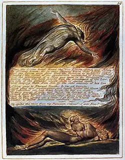 Ilustración de Jerusalem The Emanation of the Giant Albion,[32]​ de William Blake, 1804-1820.
