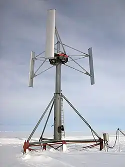 Generador de viento de 20 kW de la base.