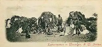 Postal de Windhoek de finales del siglo XIX.