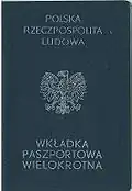 Pasaporte interno de la República Popular de Polonia (válido para el Bloque del Este)