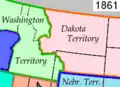 Las Montañas Rocosas del norte después de la formación del territorio de Dakota a partir del territorio de Nebraska en 1861.