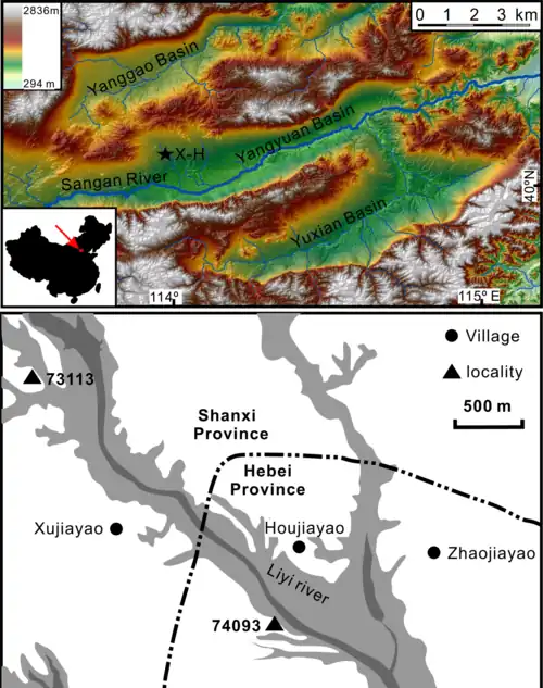 X-H = Xujiayao-Houjiayao.