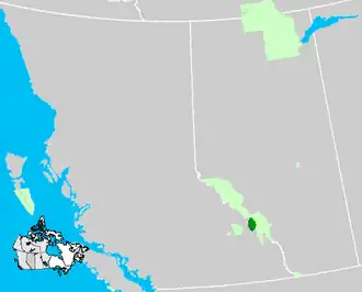Localización del parque en la Columbia Británica